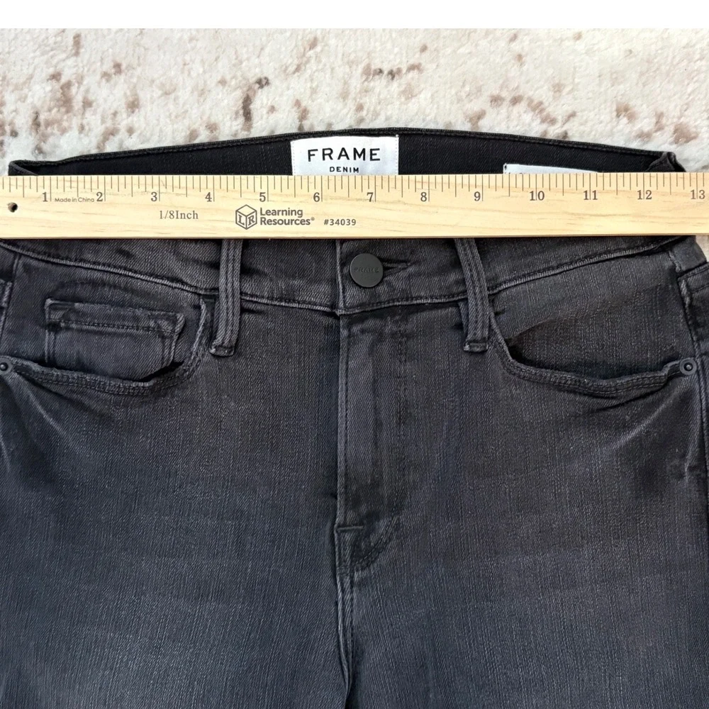 FRAME Women's Size 27 Le Skinny‎ de Jeanne Crop Jeans Black Denim NWT